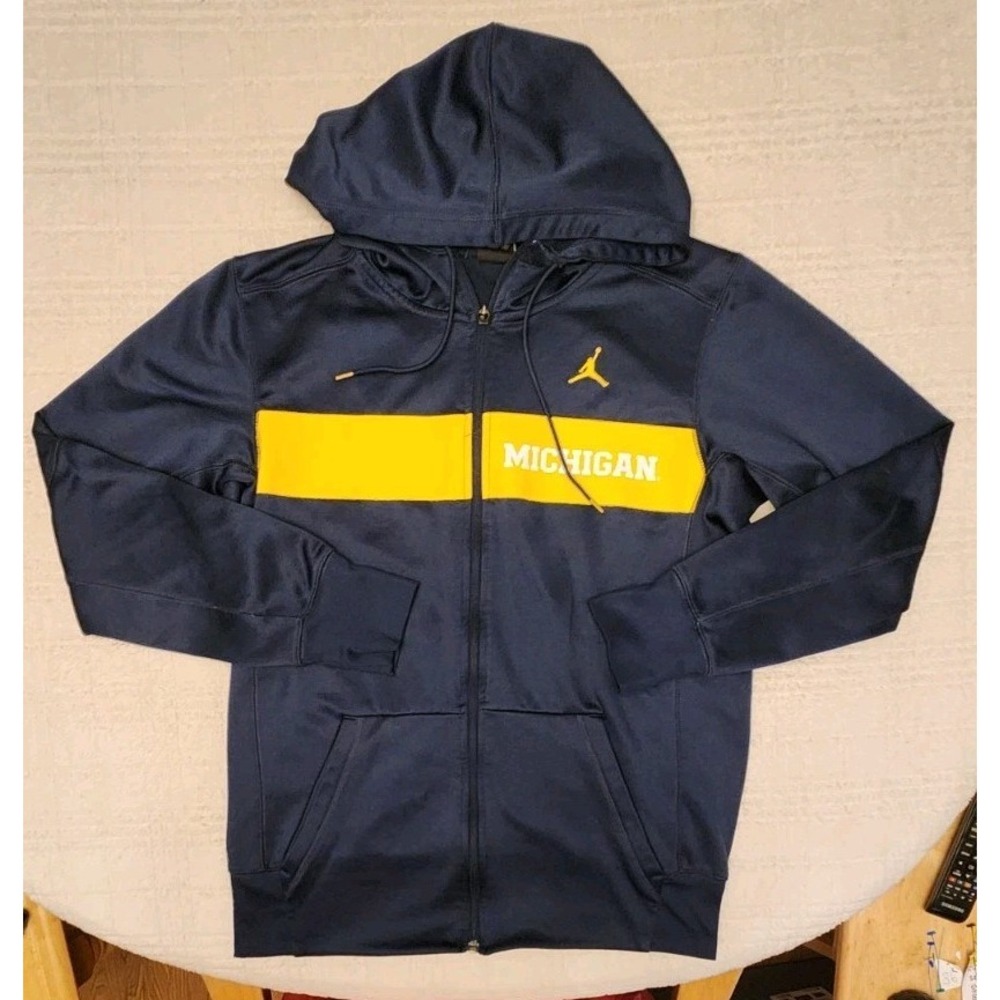 Nike‎ Jordan Jumpman Michigan Wolverines Full Zip Mens Small Sweatshirt Hoodie